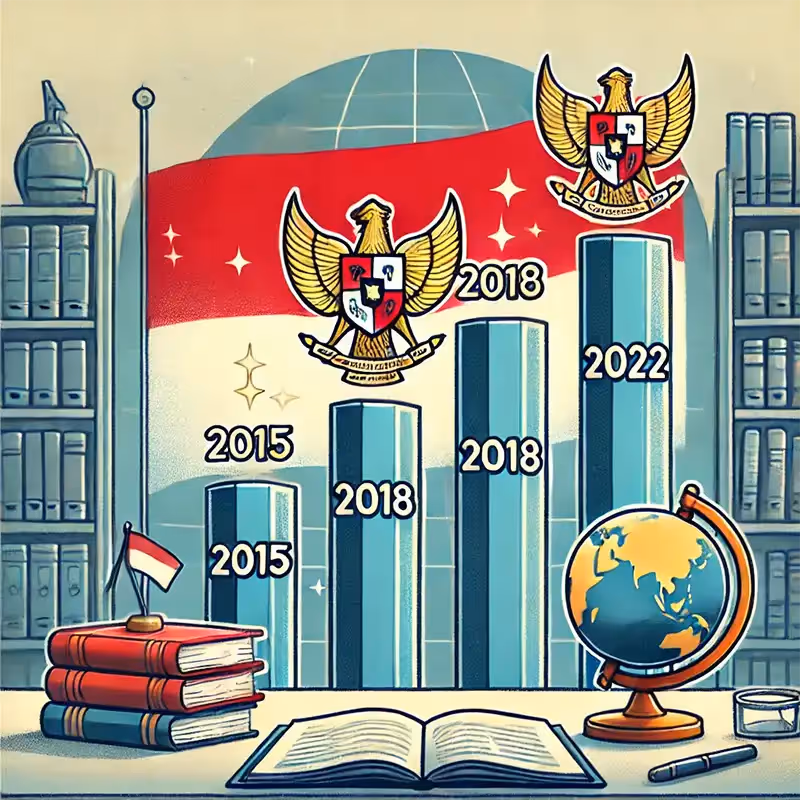 Perbandingan Skor PISA Indonesia dalam 3 Siklus Terakhir