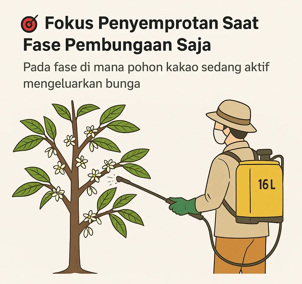 Semprot Kakao Saat Berbunga