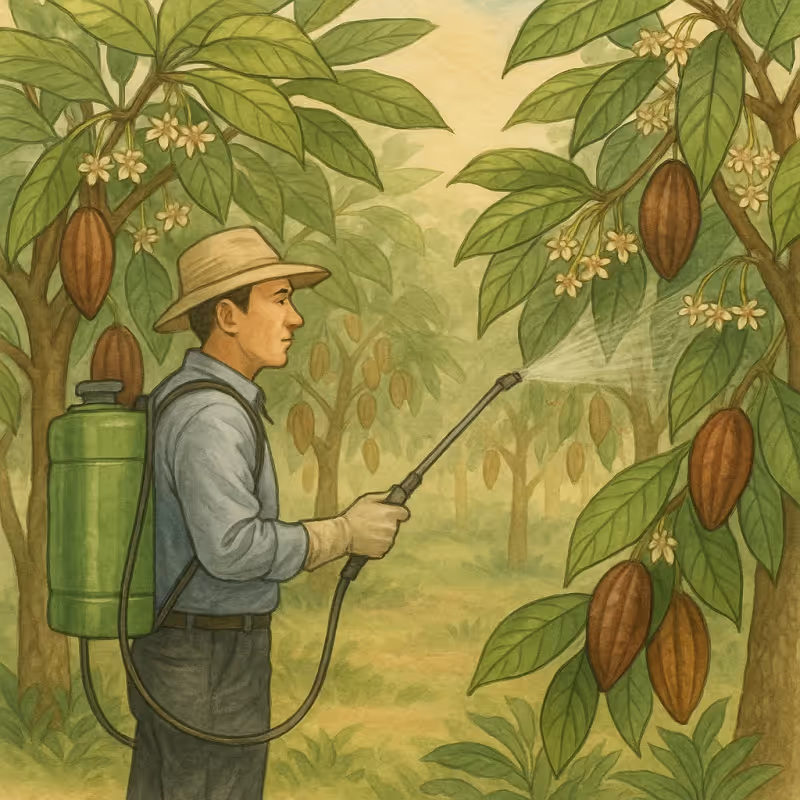 Semprot Kakao Saat Fase Berbuah dan Berbunga Bersamaan